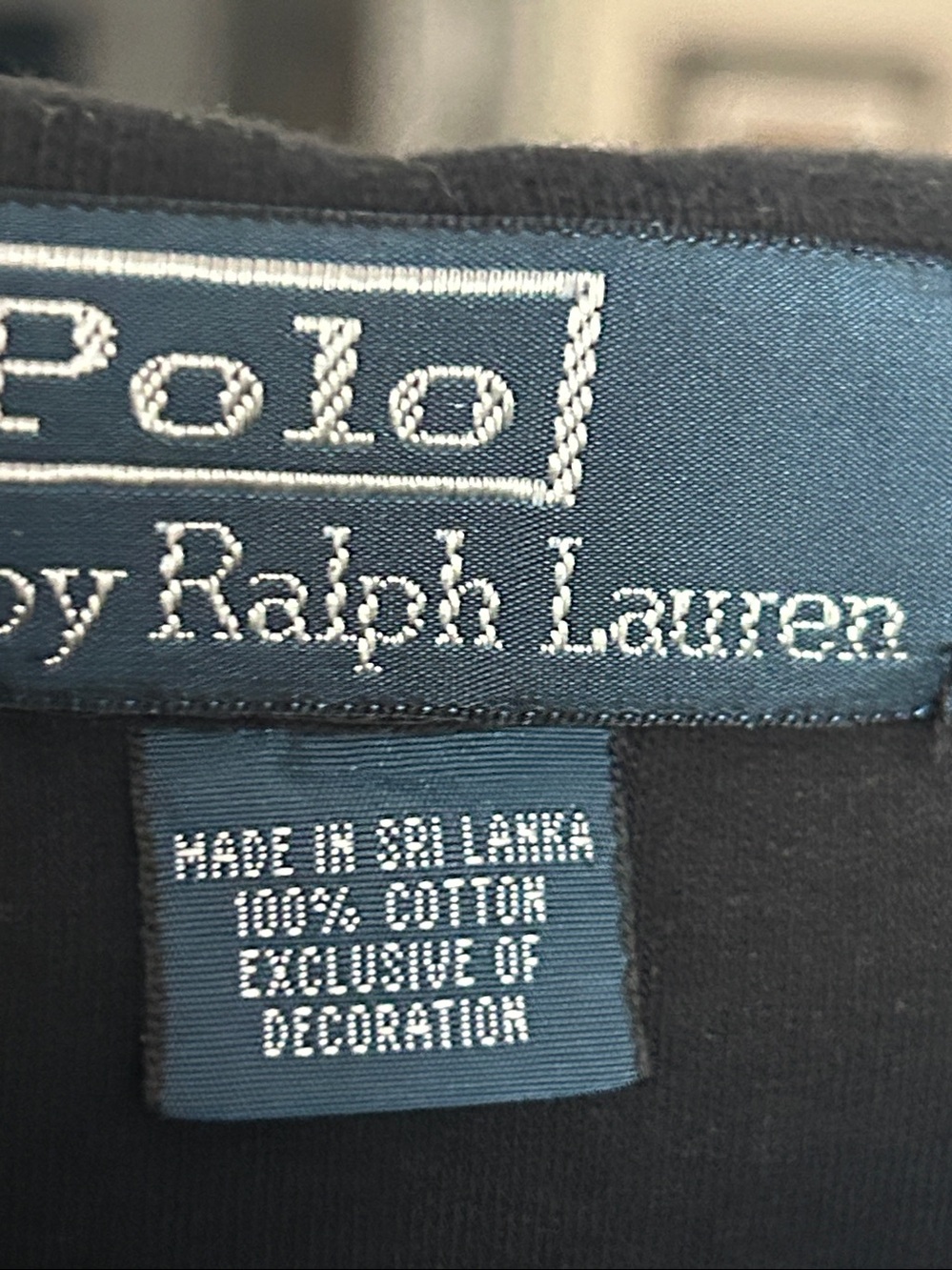 Polo by Ralph Lauren Black Polo Size Medium - Picture 3 of 5